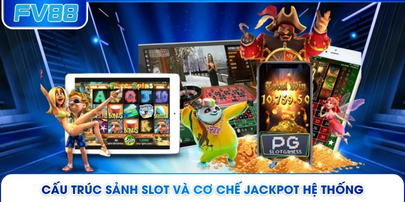 Cấu trúc sảnh slot và cơ chế jackpot hệ thống 