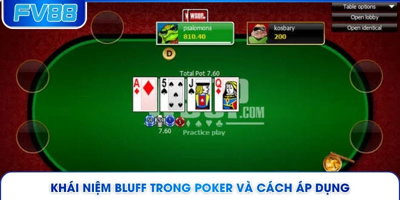 Khái niệm bluff trong Poker và cách áp dụng 